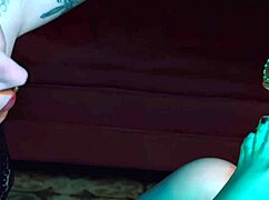 Goddess drips honey on bare feet for choking deepthroat toe sucking domination fetish