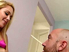 fitness coach tricks flexible petite blonde into deepthroat blowjob cowgirl doggystyle riding then cums on tight asshole