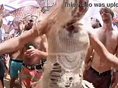 sexy girls dancing wild at the music festival party on holiday vibes