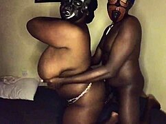 that thick hairy kenyan church slut's fat ass bouncing on huge black cock bareback