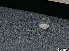 that peculiar beauty takes a huge facial then swallows every drop