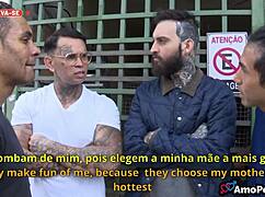 friends ravage busty stepmom's big tits and ass in secret