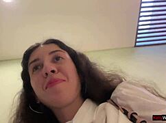 i begged friend to cum on my face at cafe for sperm food