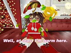 Hey friend winter visit turns into big cock pussy pounding in snow hut?