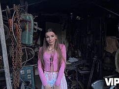 ever wondered how a debtor in leather lingerie squirts in the garden?