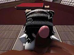 Man rams huge juicy ass in virtual roblox studio anal session