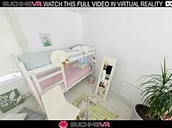 i'm fuckin milka way blonde with shaved pussy she moans so loud passionate vr orgy