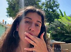 i begged friend to cum on my face at cafe for sperm food