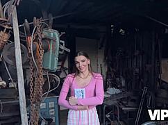 ever wondered how a debtor in leather lingerie squirts in the garden?