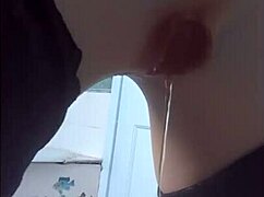 holy shit! peeling off silicone skin outdoors then masturbating wildly