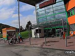 Ready to rip clothes off ravishing Czech teen in shopping center POV?