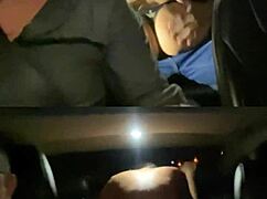 cuckold hubby drives while i fuck his busty brazilian wife in back seat interracial