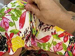 wife catches man with cock deep in stepdaughter's ass using kitchen sex toy