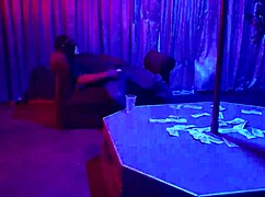 big guy corners skinny waitress teases her with monster cock before riding cowgirl