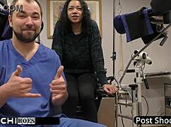 Freshman Yasmine Woods Screams Through Mandatory Hitachi Orgasm from Doctor! Feel the Rush?