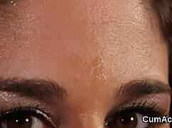 Imagine her slutty face drenched in hot cumshots swapping and gulping every sticky load down