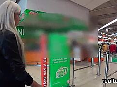 Ready to rip clothes off ravishing Czech teen in shopping center POV?