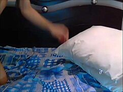 Hey stunning brunette shemale strokes her hard cock on webcam solo