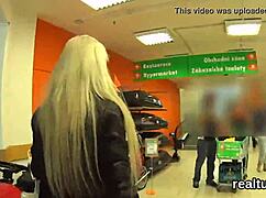 Ready to rip clothes off ravishing Czech teen in shopping center POV?
