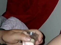 uhh helping my stepsis masturbate with big dildo n she screams...