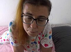 Daddy's Big Ass Blonde Slave Deepthroats Humiliated Tight Pussy Slut