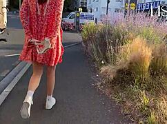 i flash my wet pussy and small tits on public bus