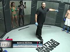 Brunette Mulani Kisses Marco While Riding Big Cock in Shaved Tight Pussy Hardcore