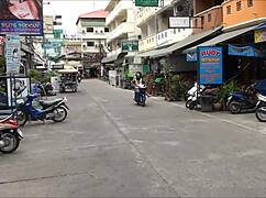 A tourist discovers the lively Soi LK Metro scene in Pattaya Thailand full of shops and energy.