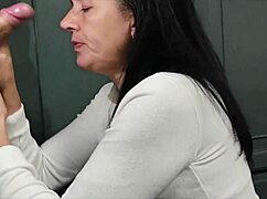 Hey this amateur milf housewife sucks deep and swallows every drop man!