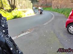 dude i whip out my dick between cars on the street this hot french girl spots it gropes and jerks me off risky af