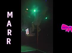 Dakota Marr pole dances hairy pussy tease in Nebraska strip club