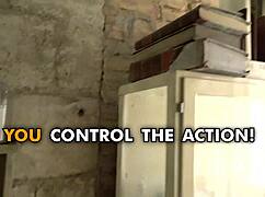 a trail of dripping pussy juice uncovers hidden blonde cowgirl riding treasure