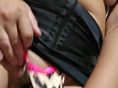 exhibitionist struts tiny skirt on street luring older guys