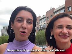 sluts next door beg for cumshots on cute faces then public cumwalk 😈💦