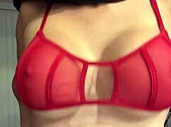 Artemisia Love's Juicy Big Tits Burst from Sexy Red Bra