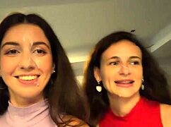 sluts next door beg for cumshots on cute faces then public cumwalk 😈💦