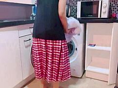 POV wet Pinay in school uniform washes up after shooting porn videos outdoors