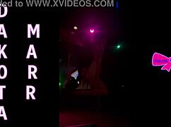 Dakota Marr pole dances hairy pussy tease in Nebraska strip club