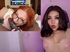 cute glasses latina teen with big tits masturbates to pov creampie orgasm after losing bet