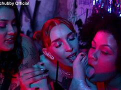 Bratty girls tickle feet in wax play begging for lesbian worship tease?