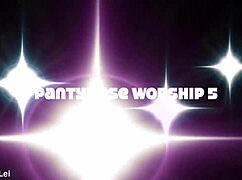 check out this milf's nylon legs and pantyhose toes begging for worship