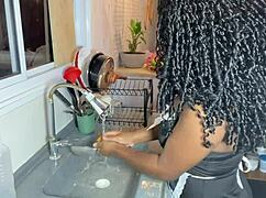 Black maid sneaks young boss son for wild bareback ride