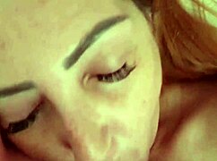 Wet blowjobs from my huge shaved pussy milf in lingerie begging for cum