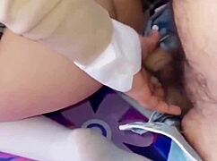 schoolgirl chamaca mexicana gets outdoor creampie fucked raw for laptop 💦🌳