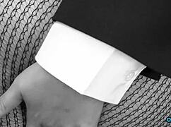 in her office the young babe bends over for old man's deep creampie fill