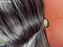 a hot bride licks pussy first time then fucks stranger doggystyle at gloryhole