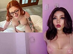 cute glasses latina teen with big tits masturbates to pov creampie orgasm after losing bet