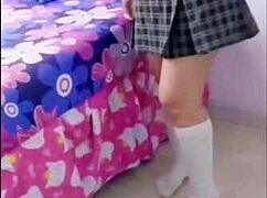 schoolgirl chamaca mexicana gets outdoor creampie fucked raw for laptop 💦🌳