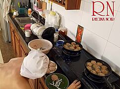 Nudist Housewife Regina Noir Cooks Naked In Kitchen As Maid Full Video