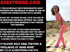 Stacy Bloom Attempts Self Anal Fisting and Prolapse at Sand Mine Outdoors Publicly